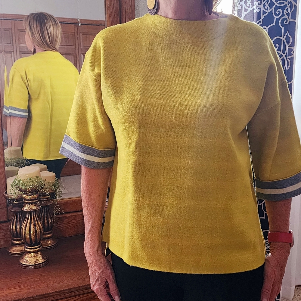 Boat neck, lined sweater type tunic